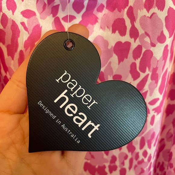 Hot Pink Leopard Print Satin Slip Dress Midi NWT - Picture 4 of 4